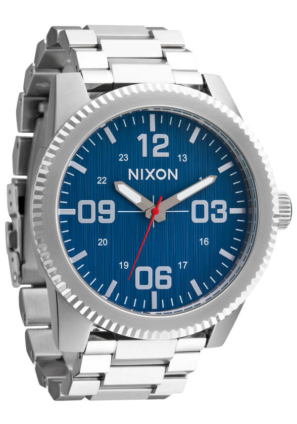 Nixon Corporal Stainless Steel Watch | Silver / Indigo | Men's Stainless Steel