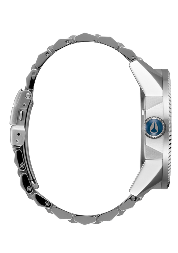 Nixon Corporal Stainless Steel Watch | Silver / Indigo | Men's Stainless Steel