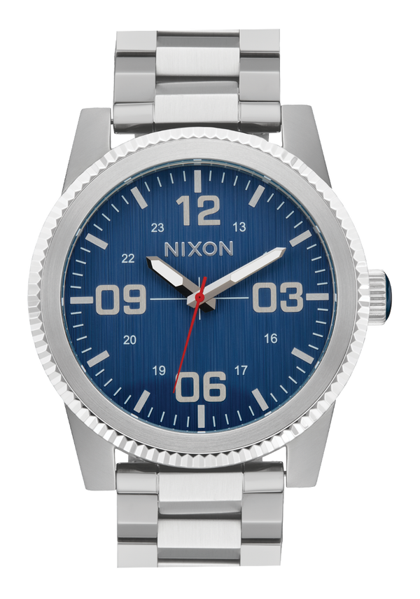 nixon Corporal Stainless Steel Watch | Silver / Indigo | Men's Stainless Steel