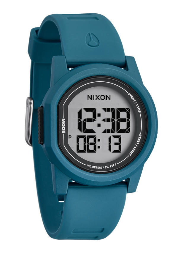 Nixon Disk Digital Watch | Oceanic / Oceanic / Positive | Thin LCD Screen Watch