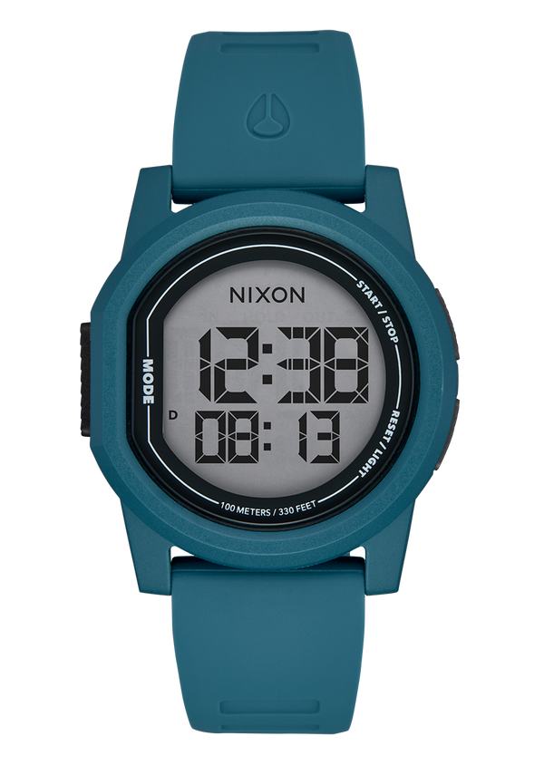 nixon Disk Digital Watch | Oceanic / Oceanic / Positive | Thin LCD Screen Watch
