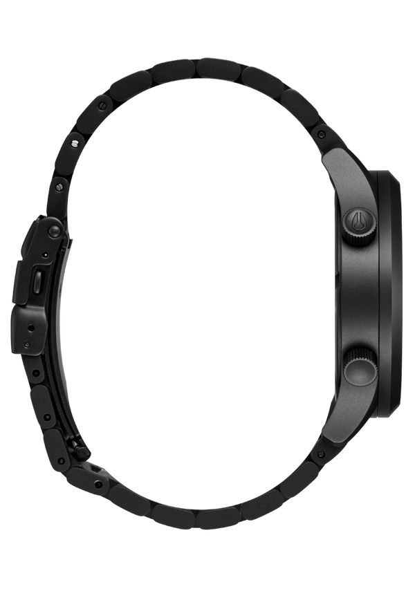 Nixon Drifter 40 Watch | Super Black / Black Sunray | Swiss Movement 40mm GMT Watch