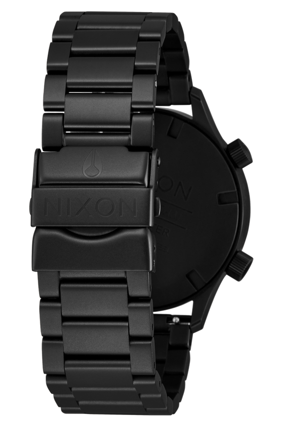 Nixon Drifter 40 Watch | Super Black / Black Sunray | Swiss Movement 40mm GMT Watch