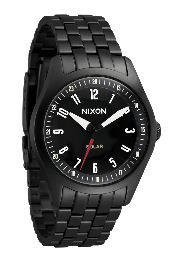 Nixon Echo 38 Watch | Black / Black | Stainless Steel Solar Watch