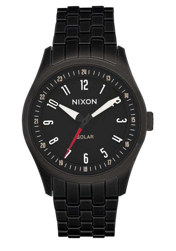 nixon Echo 38 Watch | Black / Black | Stainless Steel Solar Watch