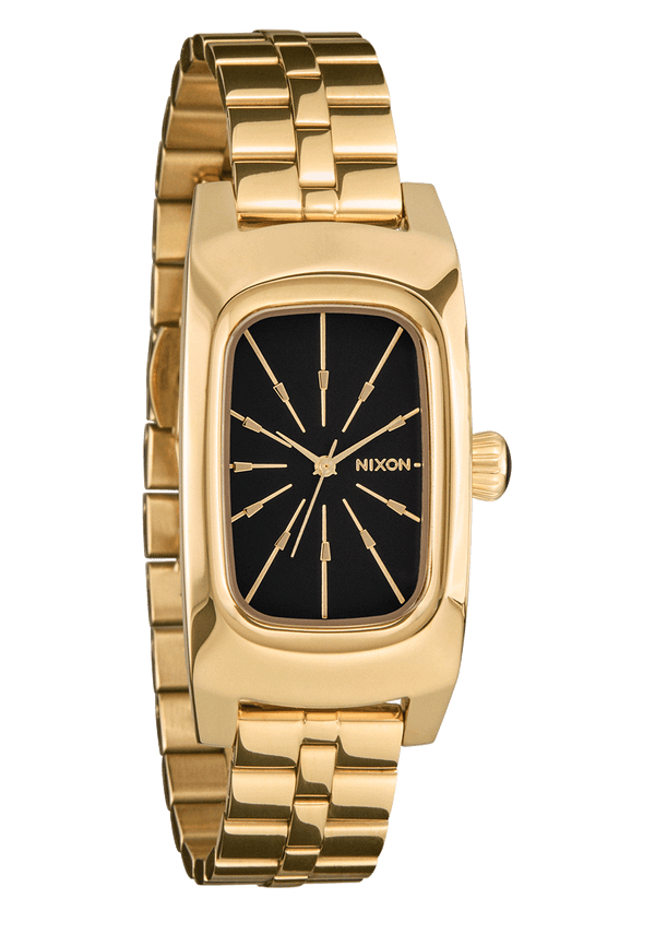 Nixon Frankie Watch | Mid Century / Gold / Black | Rectangle Stainless Steel Watch