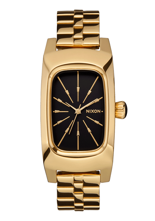 nixon Frankie Watch | Mid Century / Gold / Black | Rectangle Stainless Steel Watch