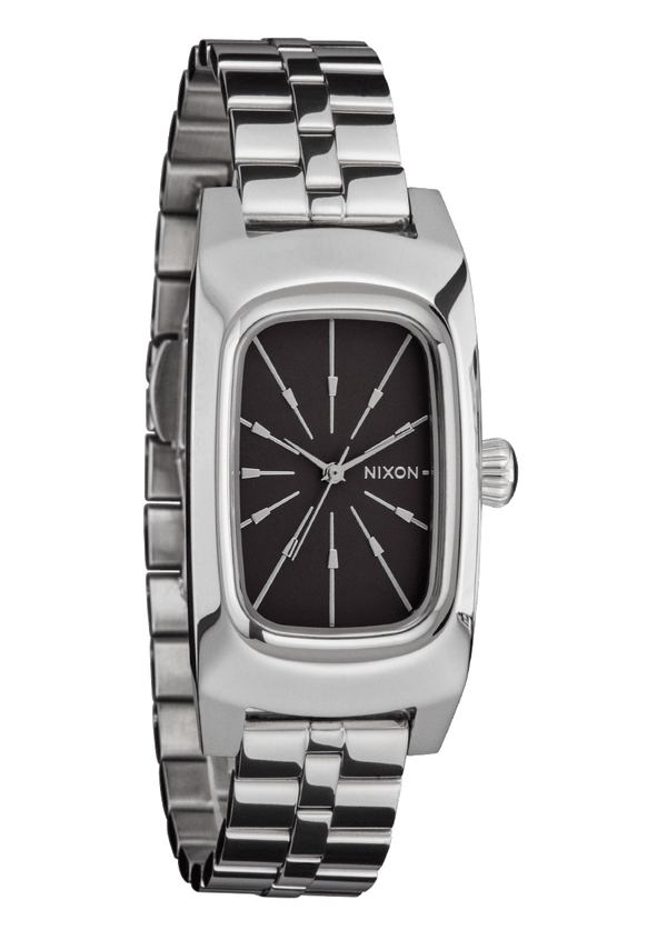 Nixon Frankie Watch | Mid Century / Silver / Black | Rectangle Stainless Steel Watch