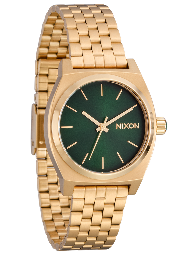 Nixon Medium Time Teller Watch | Gold / Green Sunray | Unisex