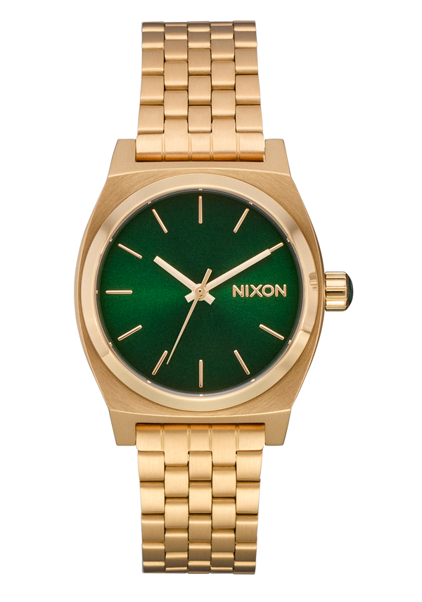 nixon Medium Time Teller Watch | Gold / Green Sunray | Unisex