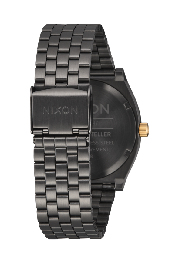 Nixon Medium Time Teller Watch | Gunmetal / Lavender / Gold | Small Analog