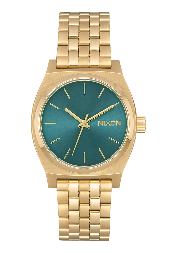 nixon Medium Time Teller Watch | Light Gold / Turquoise | Unisex nixon Medium Time Teller Watch | Light Gold / Turquoise | Unisex