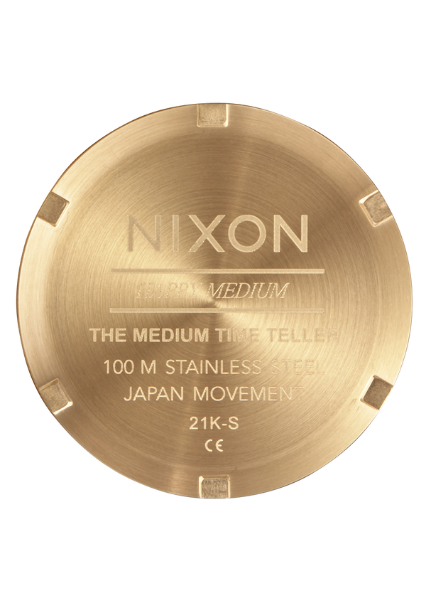 Nixon Medium Time Teller Watch | Light Gold / Vintage White | Unisex