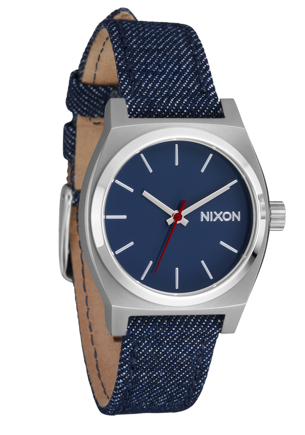 Nixon Medium Time Teller Watch | Silver / Indigo / Denim | Unisex