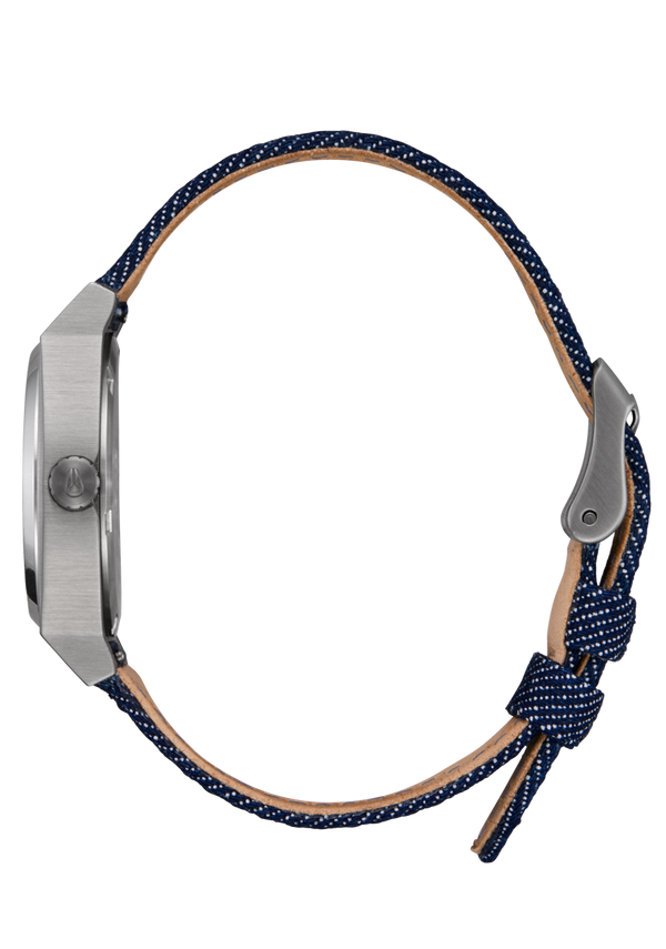 Nixon Medium Time Teller Watch | Silver / Indigo / Denim | Unisex