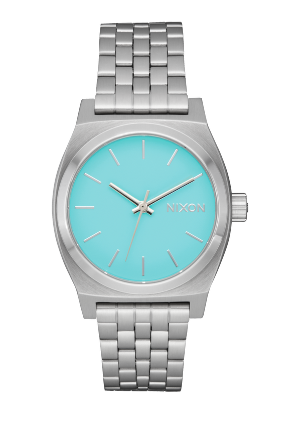 nixon Medium Time Teller Watch | Silver / Turquoise | Unisex