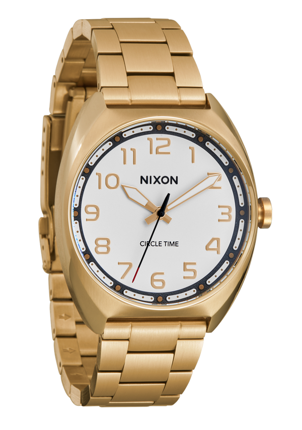 Nixon Mullet Stainless Steel Watch | Light Gold / White | Unisex Analog