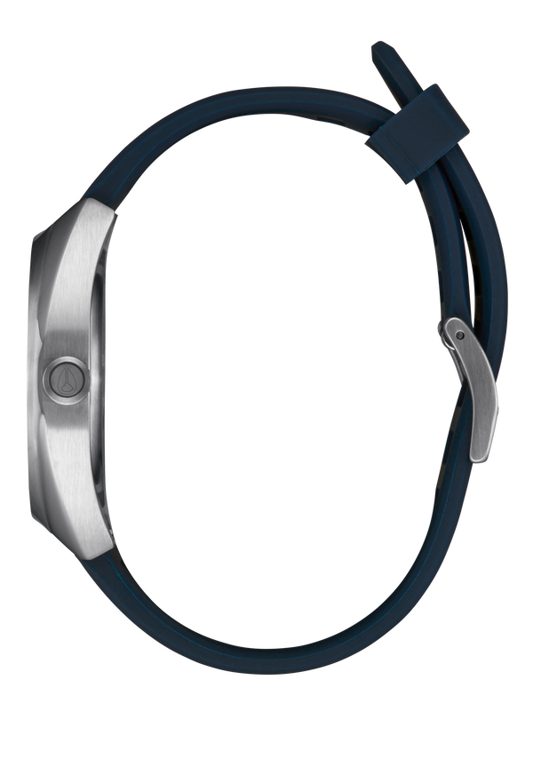 Nixon Mullet Watch | Silver / Teal | Quick-Release Silicone