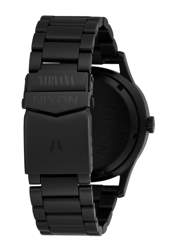Nixon Nirvana Sentry Wobble Watch | Matte Super Black / Blue | Nirvana Collaboration
