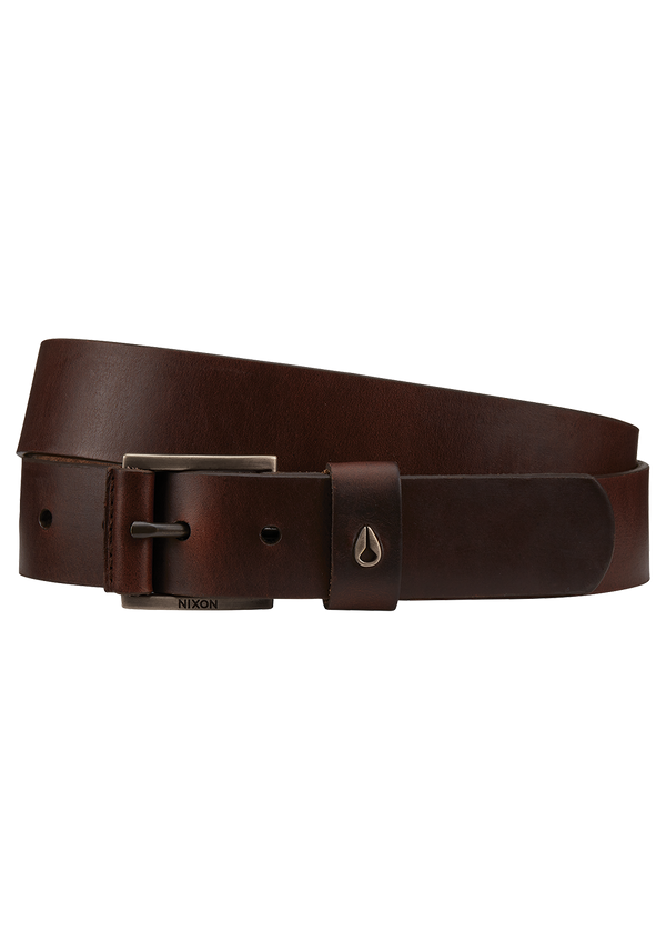 nixon Americana Leather Belt | Dark Brown