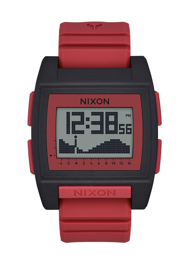 nixon Base Tide Pro Watch | Black / Hot Sauce | Digital