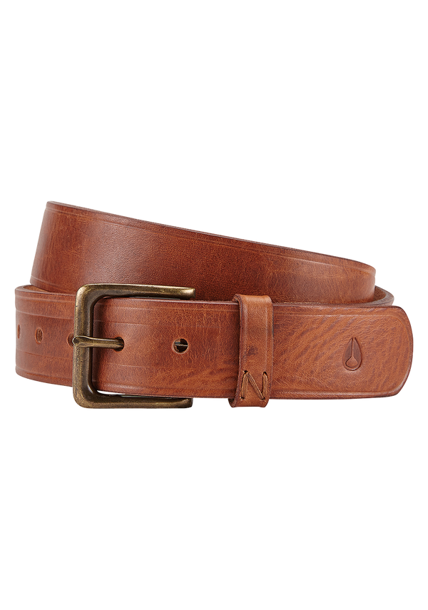 nixon DNA Leather Belt | Brown Wash