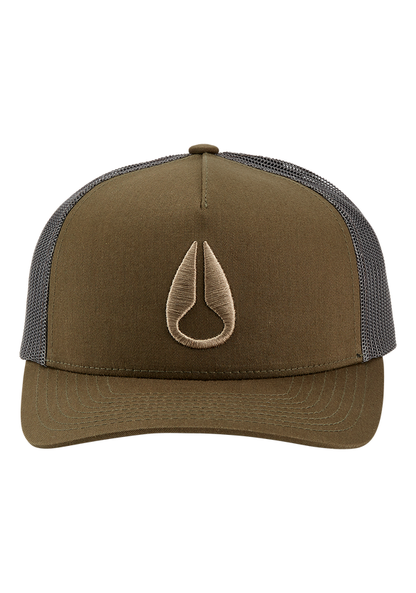 Nixon Iconed Trucker Hat | Dark Olive