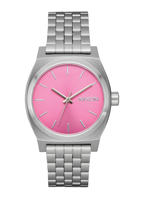 nixon Medium Time Teller Watch | Silver / Pink | Unisex