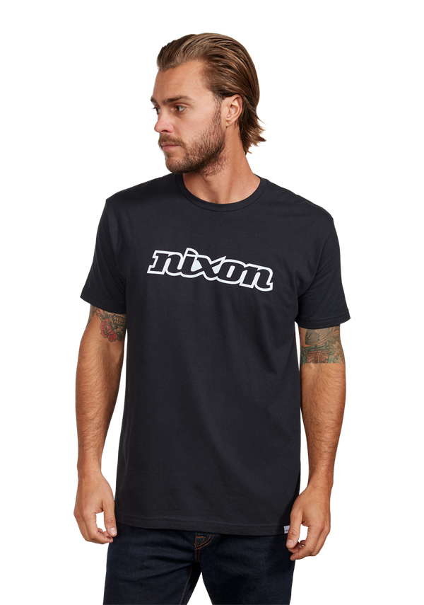 Nixon OG Script Eco T-Shirt | Black / White