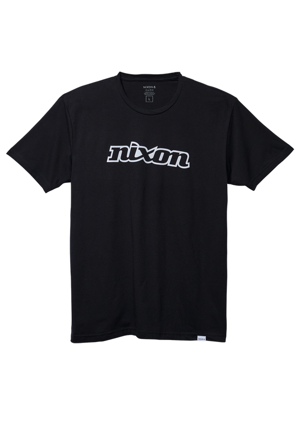 nixon OG Script Eco T-Shirt | Black / White