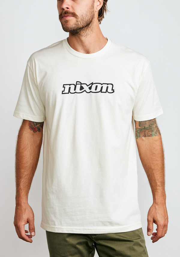 Nixon OG Script Eco T-Shirt | Natural / Black