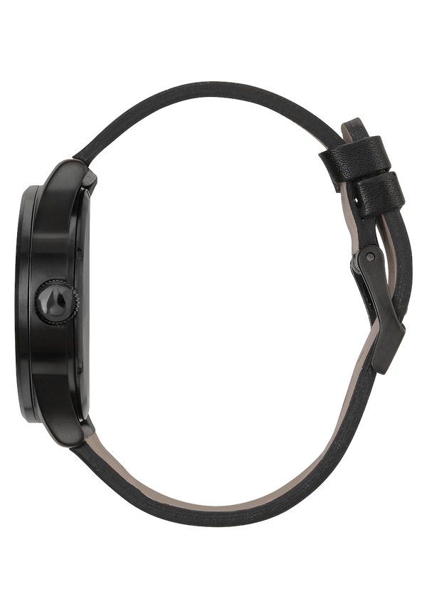 Nixon Sentry Leather Watch | All Black | Men's Leather