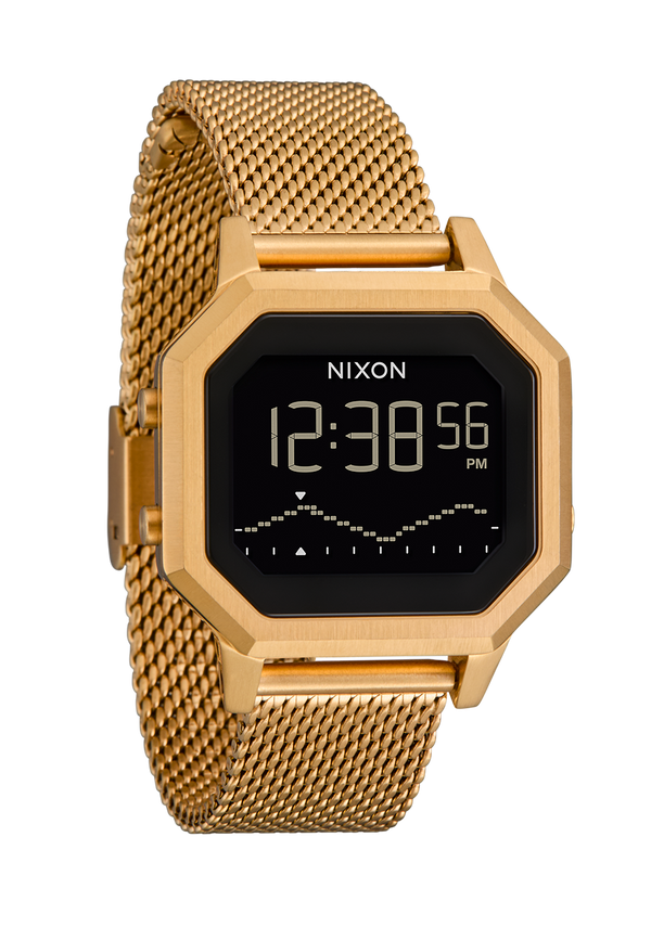 Nixon Siren Milanese Watch | All Gold | Digital