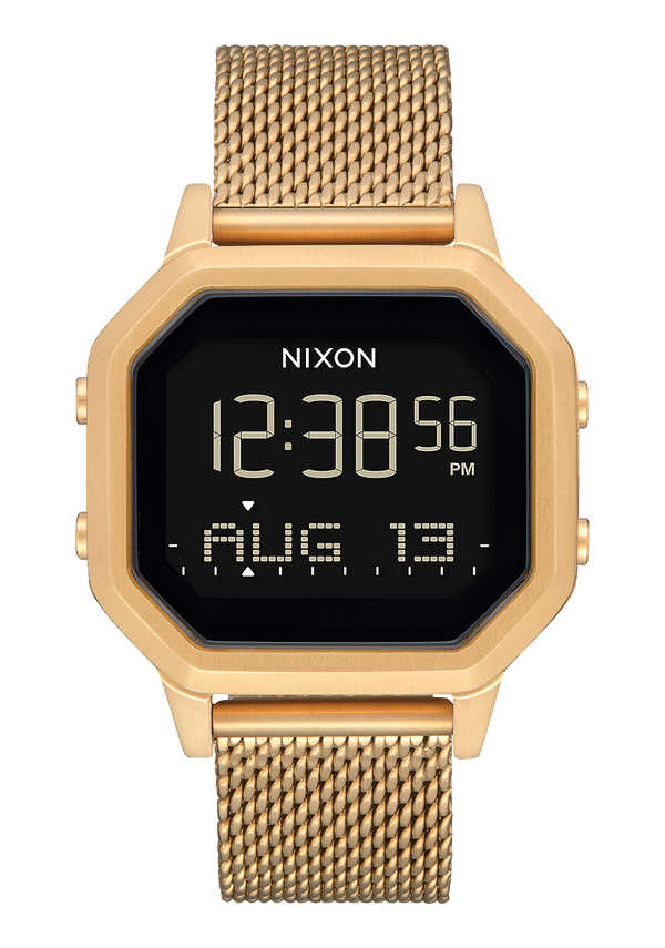 nixon Siren Milanese Watch | All Gold | Digital