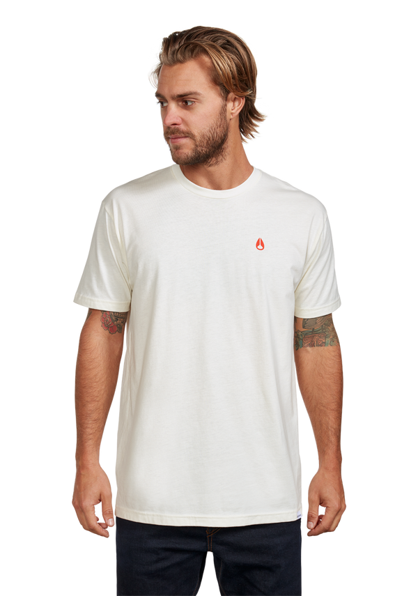 Nixon Sparrow T-Shirt | Natural / Red