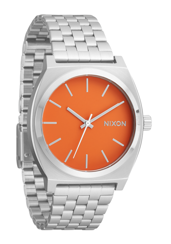 Nixon Time Teller Watch | Silver / Mandarin | Unisex