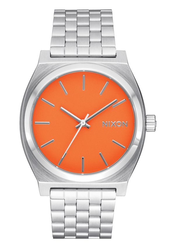 nixon Time Teller Watch | Silver / Mandarin | Unisex