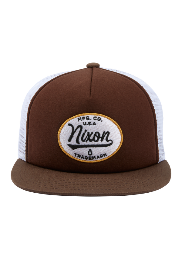 Nixon Tioga Trucker Hat | Brown / White