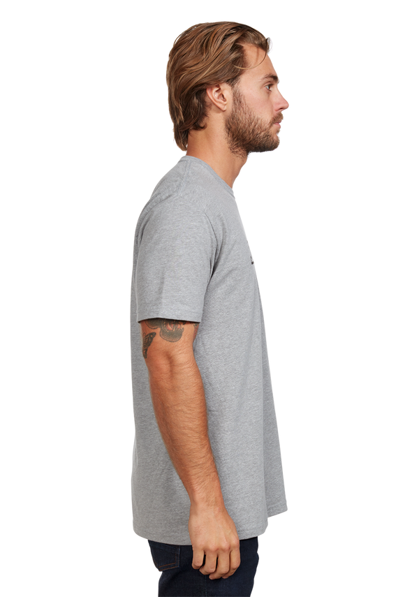 Nixon OG Script Eco T-Shirt | Dark Heather Gray / Black