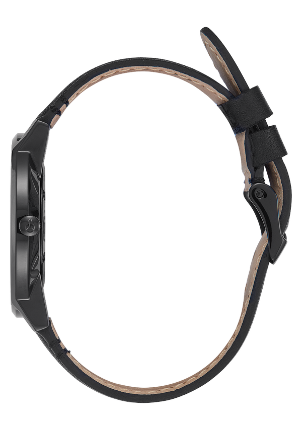 Nixon Porter Leather Watch | All Black / Gold | Unisex Leather