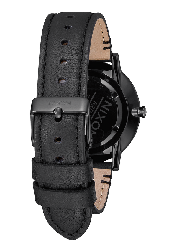 Nixon Porter Leather Watch | All Black / Gold | Unisex Leather