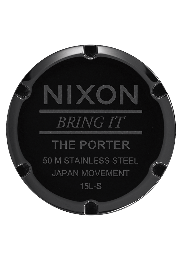 Nixon Porter Leather Watch | All Black | Unisex Leather