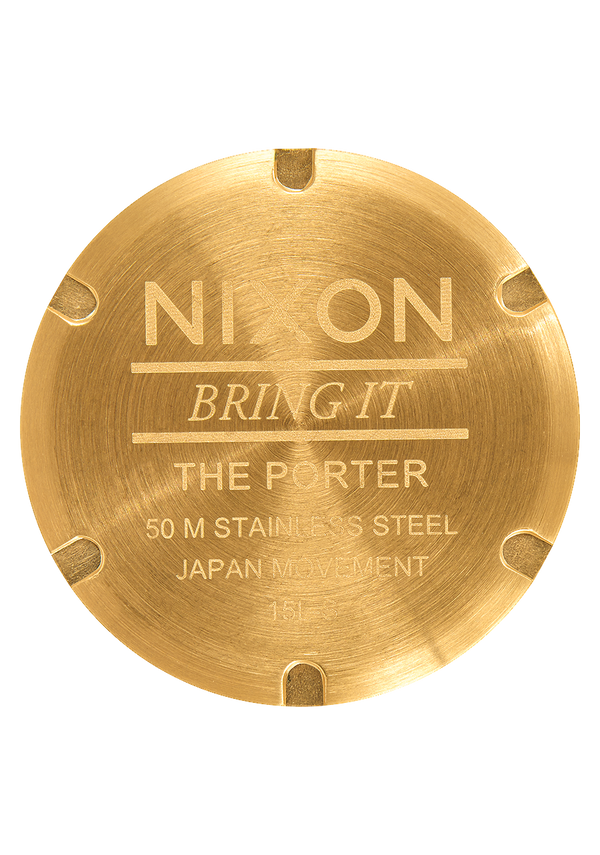 Nixon Porter Watch | All Gold / Black Sunray | Unisex Stainless Steel