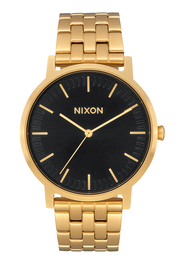 nixon Porter Watch | All Gold / Black Sunray | Unisex Stainless Steel