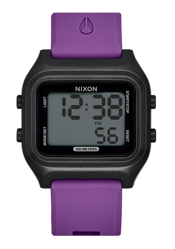 nixon Ripper Digital Watch | Black / Purple | Recycled Ocean Plastic
