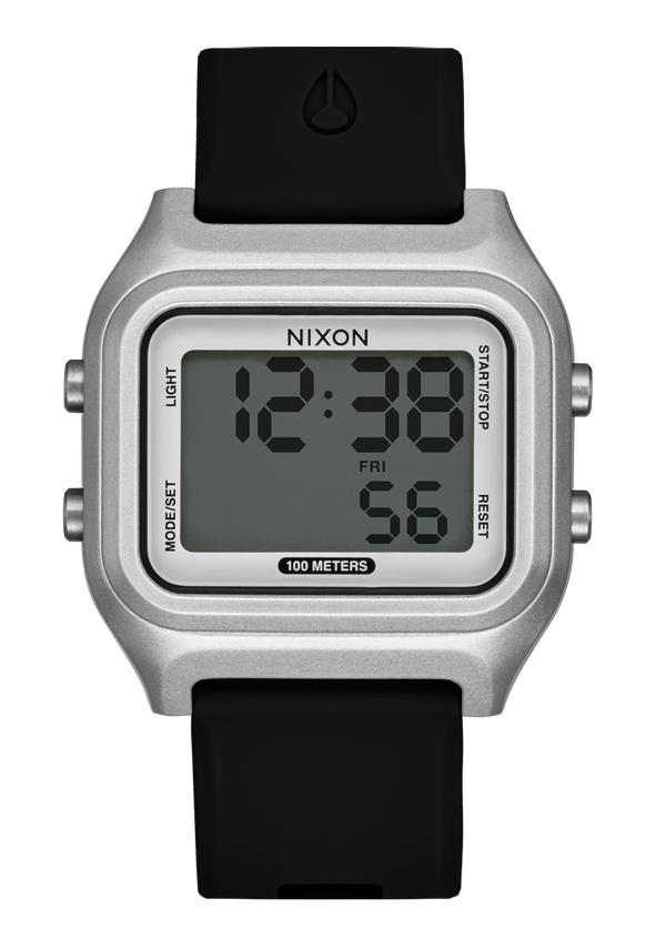 nixon Ripper Digital Watch | Silver / Black | Recycled Ocean Plastic