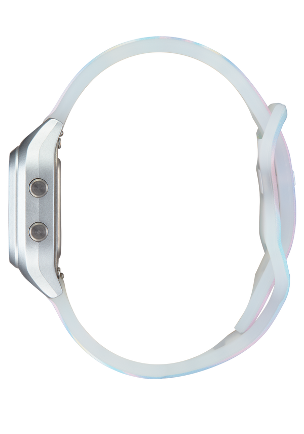 Nixon Ripper Digital Watch | Silver / Pastel Swirl | Recycled Ocean Plastic