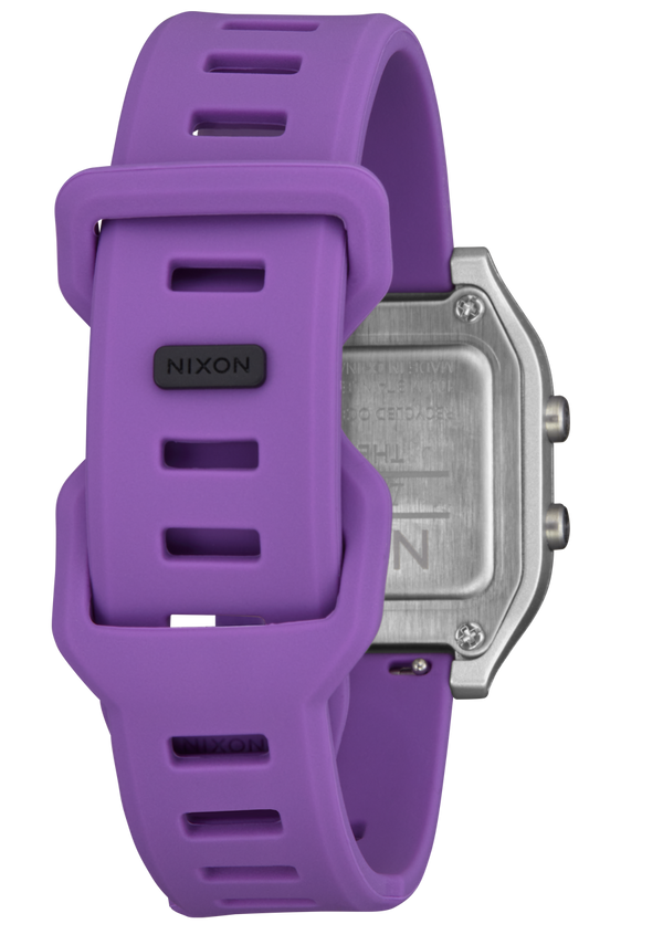 Nixon Ripper Digital Watch | Silver / Purple | Recycled Ocean Plastic