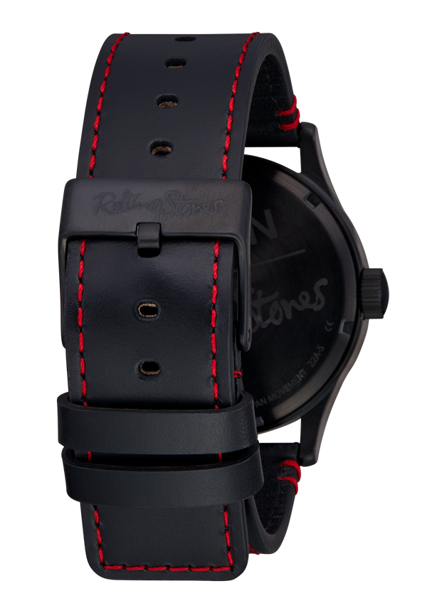 Nixon Rolling Stones Sentry Leather Watch | All Black | Men's Leather