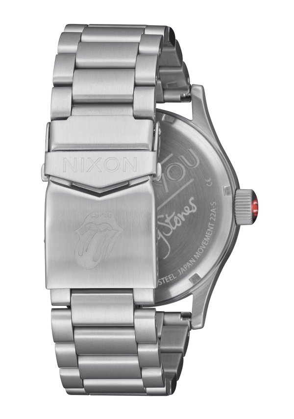 Nixon Rolling Stones Sentry Stainless Steel Watch | Silver / Black | Men's Stainless Steel